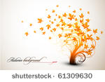 autumn tree   clean vector...