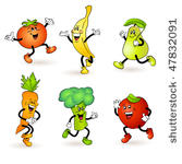 fruit and vegetable characters