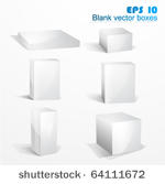 blank white vector icon boxes
