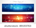 winter holidays web banner set  ...