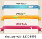 web elements vector header  ...