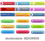 web elements vector button set