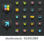 clean vector icon set 02 dark...