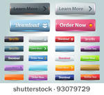web elements vector button set