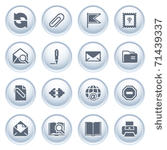 e mail web icons on buttons.