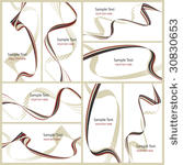 set of abstract wavy...