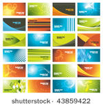 set of colorful business cards  ...