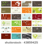 set of elegant business cards ...