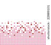 colored hearts in a mosaic...