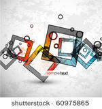 abstract warm squares. vector...