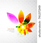 vector abstract flower...