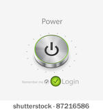 power button login page. vector ...