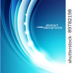 vector shiny blue wave abstract ...