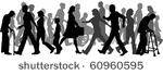 silhouettes of lots of people...