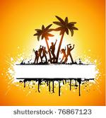 silhouettes of people dancing...