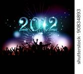 silhouette of a party crowd on...