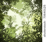 a floral background with trees...