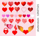 collection of heart icons