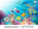 a tropical reef and its...