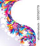 colorful background with space...