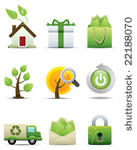 environment protection icon set ...