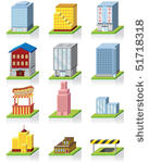commercial building icon    3d...