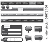vector website button and form