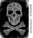 background with scull