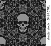 seamless pattern with skulls