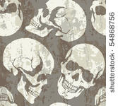 seamless pattern with skulls