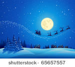 santa into the winter christmas ...