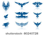 retro eagles insignias set