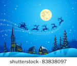 santa into the winter christmas ...