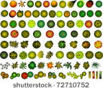 a set of treetop symbols  for...