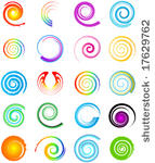 swirl logo set