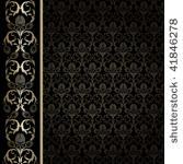 black background with gold...