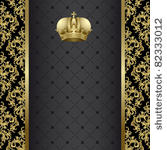 black background with  gold...