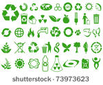 recycle and ecology icons...