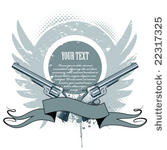pistols  wings  ribbon on...