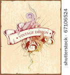 vintage design of ribbon with...