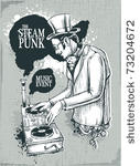 steampunk musical poster with...