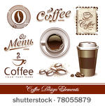 vector set of coffee design...