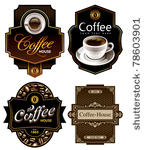 four coffee design templates....