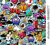 graffiti seamless texture with...