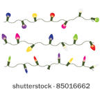 colorful strand of glowing...