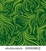 seamless green floral pattern...