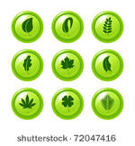 button with leaves