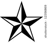 pentagonal star   simple vector.