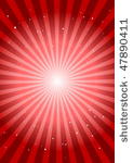 retro red blast and stars
