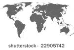 detailed world map with country ...